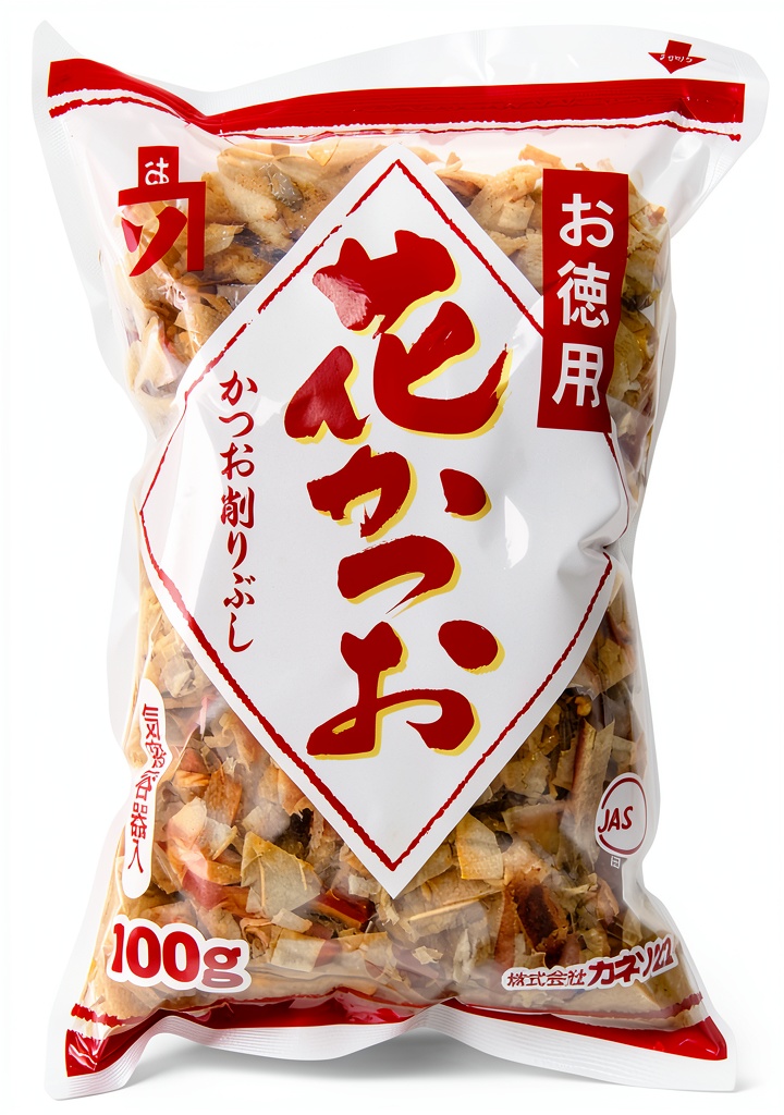 Bonito flakes sprinkled over a Japanese salad