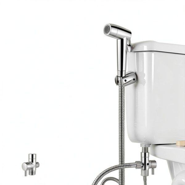Bidet Sprayer JiGiU Handheld Faucet Set Brushed Nickel 1.2m Hose-1