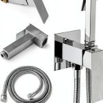 Warm Water Bidet Sprayer Faucet by BARROCK Square Chrome HBS-AF01PC-0