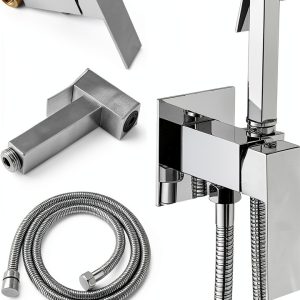 Warm Water Bidet Sprayer Faucet by BARROCK Square Chrome HBS-AF01PC-0