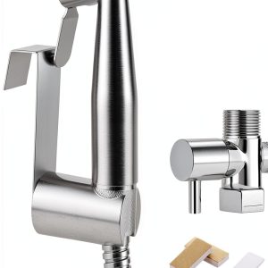 Stainless Steel Bidet Sprayer Kit - Easy Install Toilet Bidet Attachment for Personal Hygiene and Cleaning-0