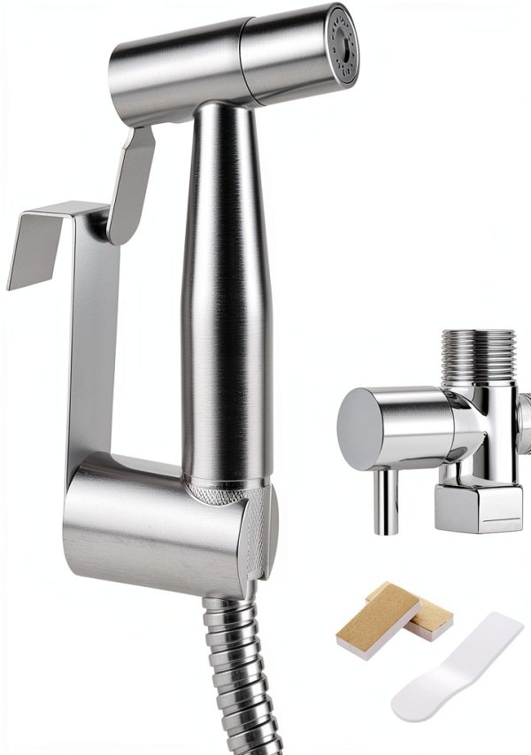 Stainless Steel Bidet Sprayer Kit - Easy Install Toilet Bidet Attachment for Personal Hygiene and Cleaning-0