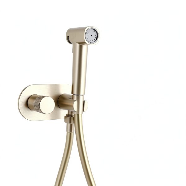 Handheld Bidet Sprayer Set Brushed Gold DEOLER Dual Hot Cold Faucet-2