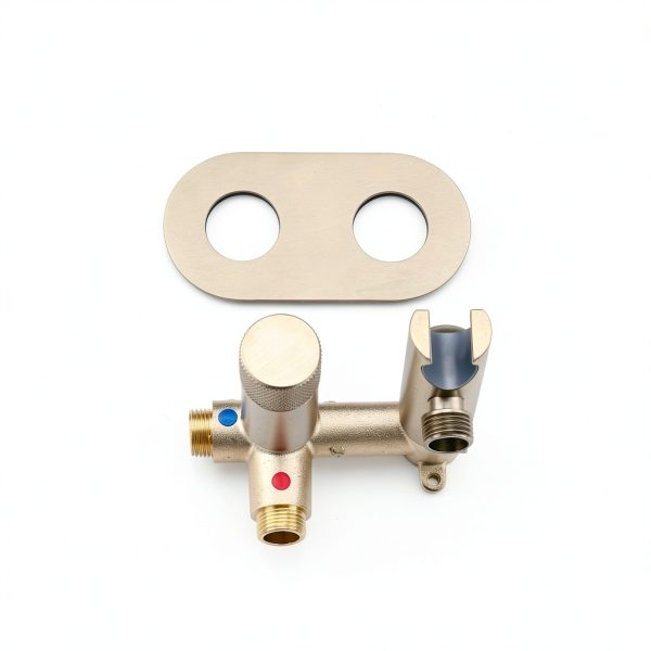 Handheld Bidet Sprayer Set Brushed Gold DEOLER Dual Hot Cold Faucet-6