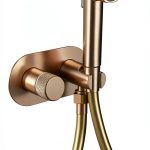 Handheld Bidet Sprayer Set Brushed Gold DEOLER Dual Hot Cold Faucet-0