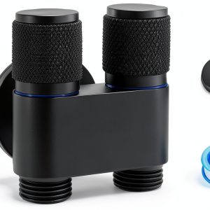 1-In-2-Out Dual Control Valve YAKUHY for Bidet & Toilet Metal Silver-0