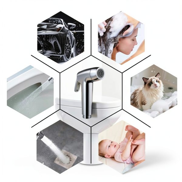 Handheld Toilet Bidet Sprayer WEIDMAX Pressure Control Brushed Nickel-8