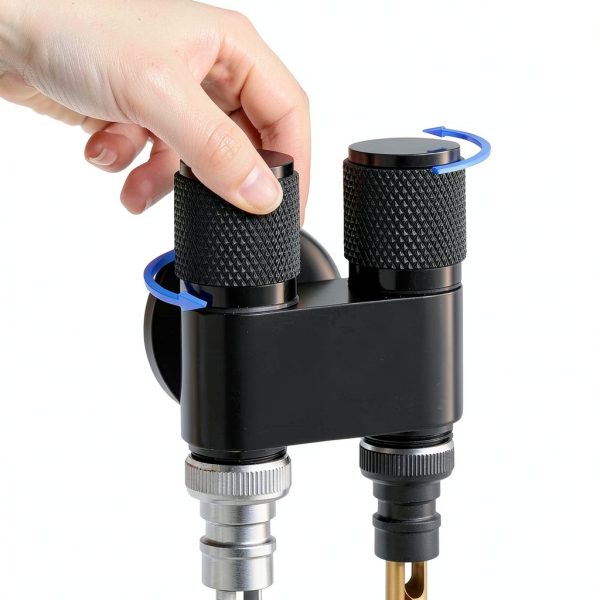 1-In-2-Out Dual Control Valve YAKUHY for Bidet & Toilet Metal Silver-5