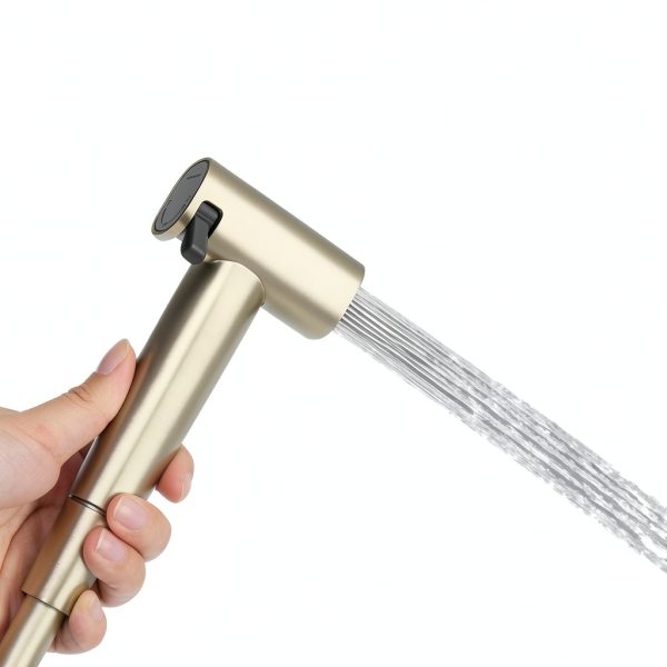 Handheld Bidet Sprayer Set Brushed Gold DEOLER Dual Hot Cold Faucet-4