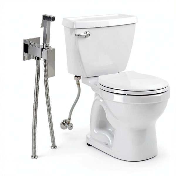 Warm Water Bidet Sprayer Faucet by BARROCK Square Chrome HBS-AF01PC-1