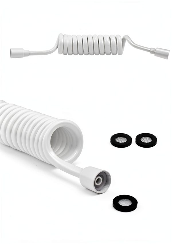 Handheld Bidet Sprayer Kit for Toilet by POCALAND, White Spring Hose-3