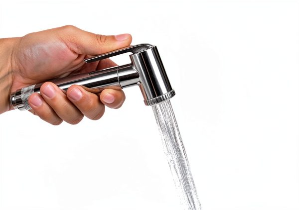 HammerHead Showers Solid Metal Adjustable Pressure Handheld Bidet Sprayer for Toilet, Handheld Bidet Attachment with 47-Inch Hose and Leak-Proof T-Valve, Jet Spray for Toilet, Muslim Shower, Chrome-2