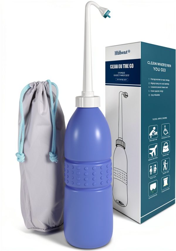 Hibbent Portable Bidet Sprayer and Travel Bidet with Hand Held Bidet Bottle for Personal Cleansing Use Extended Nozzle - Personal Hygiene Care Toilet Bidet Shower/Bathroom Bidet Spray -21.8oz(620ml)-0