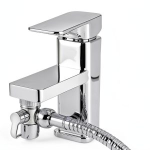 Hibbent Sink Faucet Hose Sprayer Attachment with 10 Adapters - Dual Function Handheld Bidet, Rinser & Shower Head - for Feminine Hygiene, Baby Diaper Cleaning & Pet Bathing-0