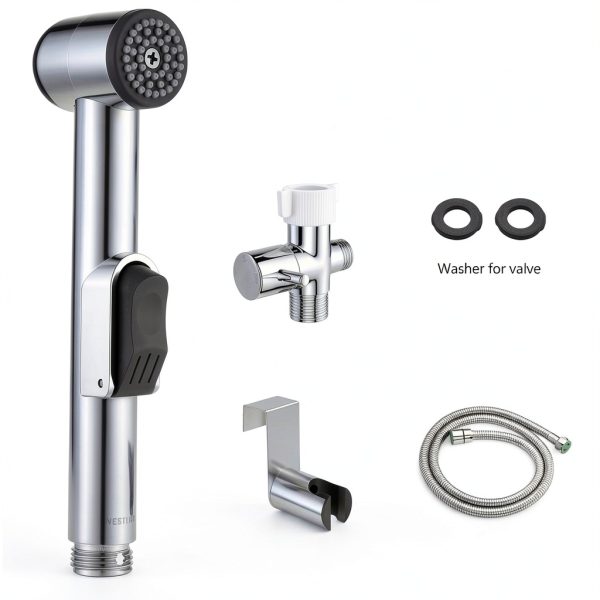 Handheld Bidet Sprayer for Toilet with Adjustable Water Pressure – Feminine Hygiene Shower, Baby Cloth Diaper Washer, Pet Bathing, Easy Installation with Bidet Hose-5