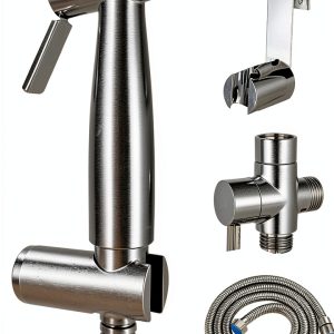 Handheld Bidet Sprayer for Toilet, Muslim Shower, Adjust Water Pressure Stainless Steel Bathroom Handheld Spray, Toilet Shower, Potty Toilet Hygiene,Bathing Pets,Feminine Hygiene (1)-0