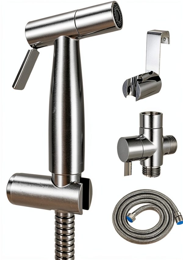 Handheld Bidet Sprayer for Toilet, Muslim Shower, Adjust Water Pressure Stainless Steel Bathroom Handheld Spray, Toilet Shower, Potty Toilet Hygiene,Bathing Pets,Feminine Hygiene (1)-0