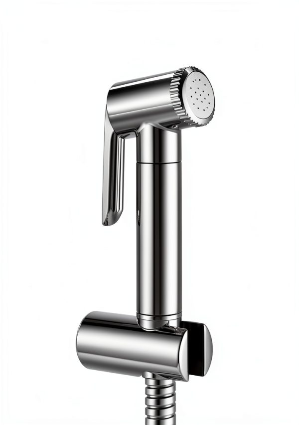 HammerHead Showers Solid Metal Adjustable Pressure Handheld Bidet Sprayer for Toilet, Handheld Bidet Attachment with 47-Inch Hose and Leak-Proof T-Valve, Jet Spray for Toilet, Muslim Shower, Chrome-0
