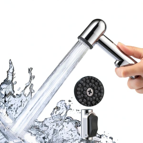 Handheld Bidet Sprayer for Toilet with Adjustable Water Pressure – Feminine Hygiene Shower, Baby Cloth Diaper Washer, Pet Bathing, Easy Installation with Bidet Hose-2