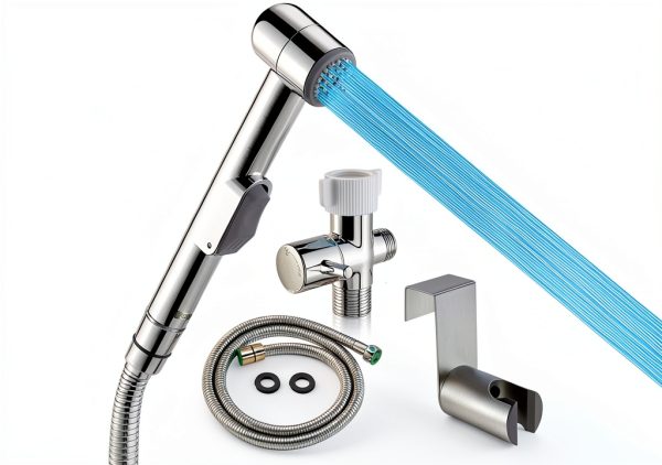 Handheld Bidet Sprayer for Toilet with Adjustable Water Pressure – Feminine Hygiene Shower, Baby Cloth Diaper Washer, Pet Bathing, Easy Installation with Bidet Hose-0