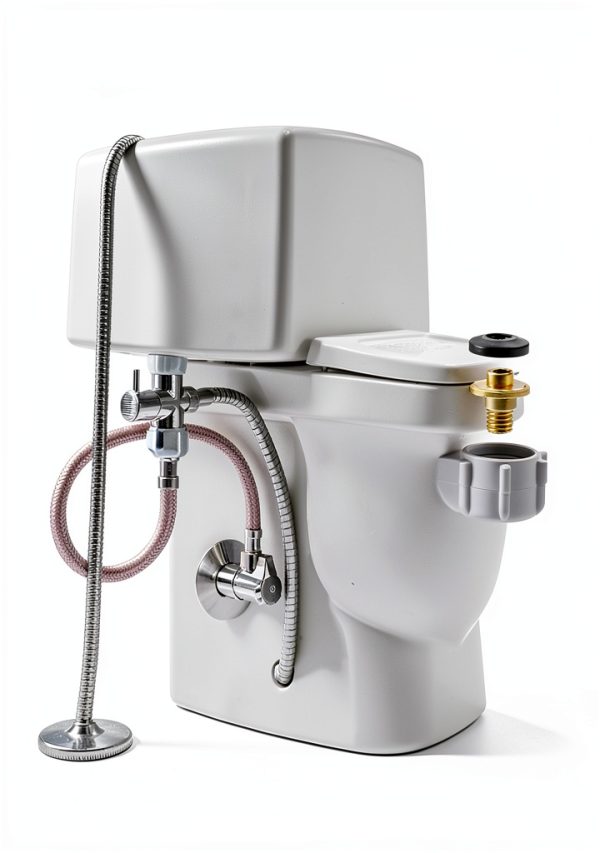 HammerHead Showers Solid Metal Adjustable Pressure Handheld Bidet Sprayer for Toilet, Handheld Bidet Attachment with 47-Inch Hose and Leak-Proof T-Valve, Jet Spray for Toilet, Muslim Shower, Chrome-6
