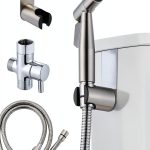 Handheld Bidet Sprayer Tengpole Nickel 304 Stainless Hose Adjustable-0