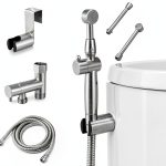 Brushed Nickel Handheld Bidet Sprayer – Greenspring Adjustable Brass-0