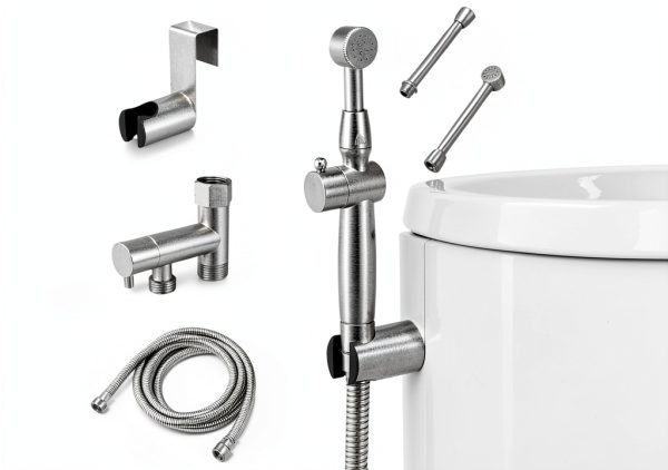 Brushed Nickel Handheld Bidet Sprayer – Greenspring Adjustable Brass-0