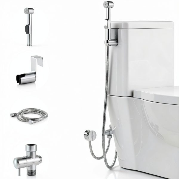 Handheld Bidet Sprayer for Toilet with Adjustable Water Pressure – Feminine Hygiene Shower, Baby Cloth Diaper Washer, Pet Bathing, Easy Installation with Bidet Hose-3