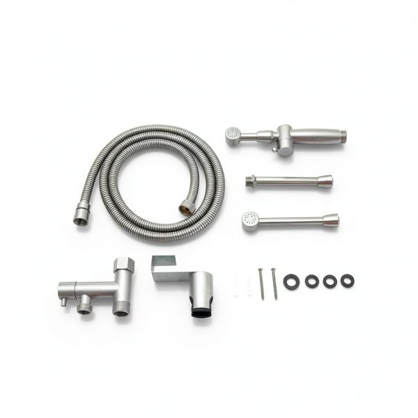 Brushed Nickel Handheld Bidet Sprayer – Greenspring Adjustable Brass-4