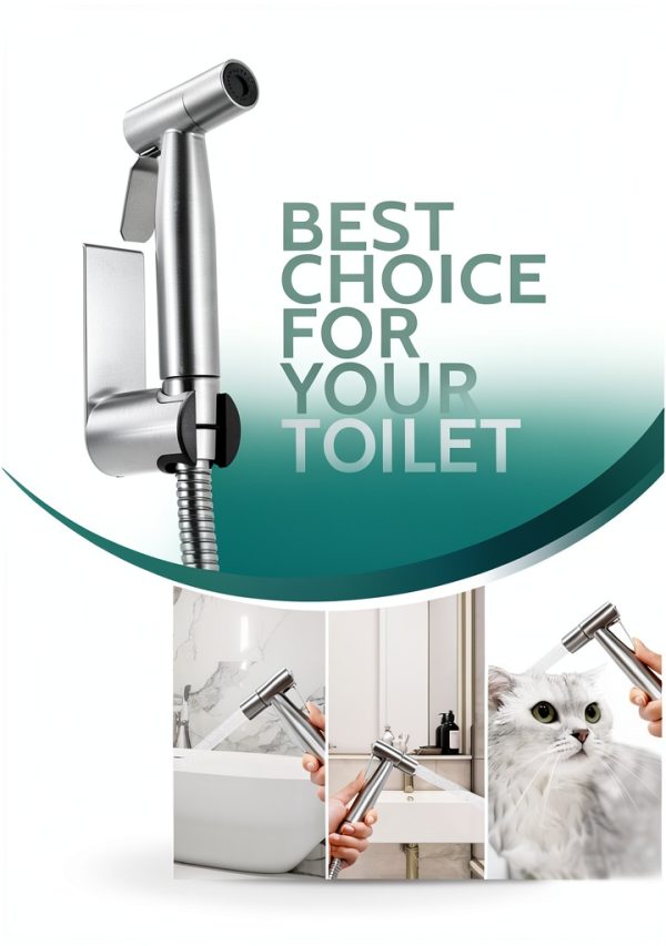 LUFEIDRA Handheld Bidet Sprayer for Toilet-Adjustable Water Pressure Jet Spray with Bidet Hose for Feminine Wash, New Premium Stainless Steel Muslim Shower Toilet Bidet Cloth Diaper Sprayer Set-1
