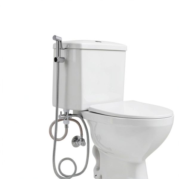 HammerHead Showers Solid Metal Adjustable Pressure Handheld Bidet Sprayer for Toilet, Handheld Bidet Attachment with 47-Inch Hose and Leak-Proof T-Valve, Jet Spray for Toilet, Muslim Shower, Chrome-3