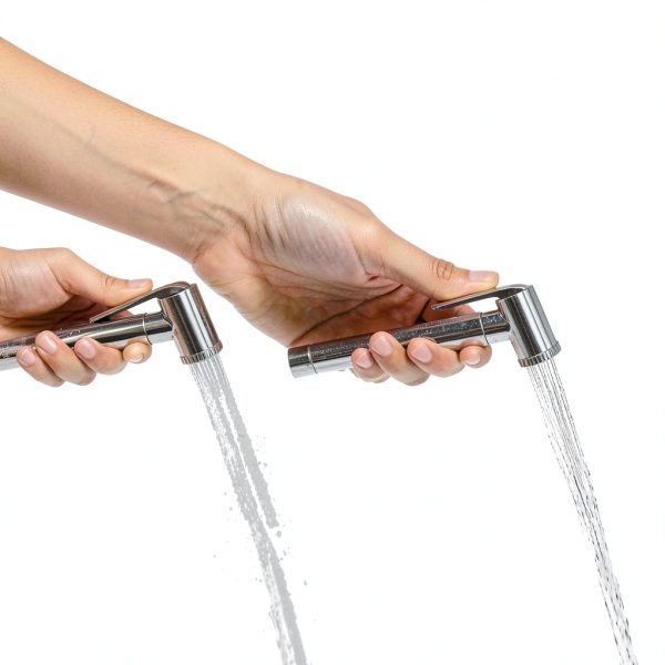 HammerHead Showers Solid Metal Adjustable Pressure Handheld Bidet Sprayer for Toilet, Handheld Bidet Attachment with 47-Inch Hose and Leak-Proof T-Valve, Jet Spray for Toilet, Muslim Shower, Chrome-1